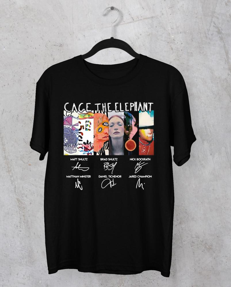 

Cage the Elephant band collage black T-shirt Unisex All sizes S-5Xl JJ3624 Unisex T-Shirt XXXL