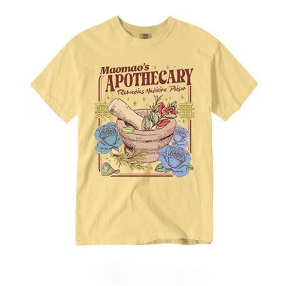 Vintage Maos Apothecary Kawaii Comfort Unisex Shirt Dark Academia Bookish Witchy Anime Literary Shirt Unisex Top Streetwear