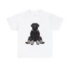 Unisex Adult T Shirt Black Lab Dog, Y2K Style, Velour Tracksuit, Sneakers Funny