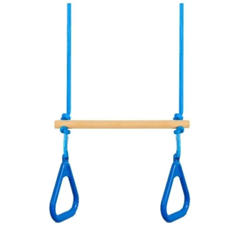 Adjustable Trapeze Swing Gym Bar with Rings Ergonomic Sensory Play Equipment Adults Backyard Playground Outdoor indoor Fitnes