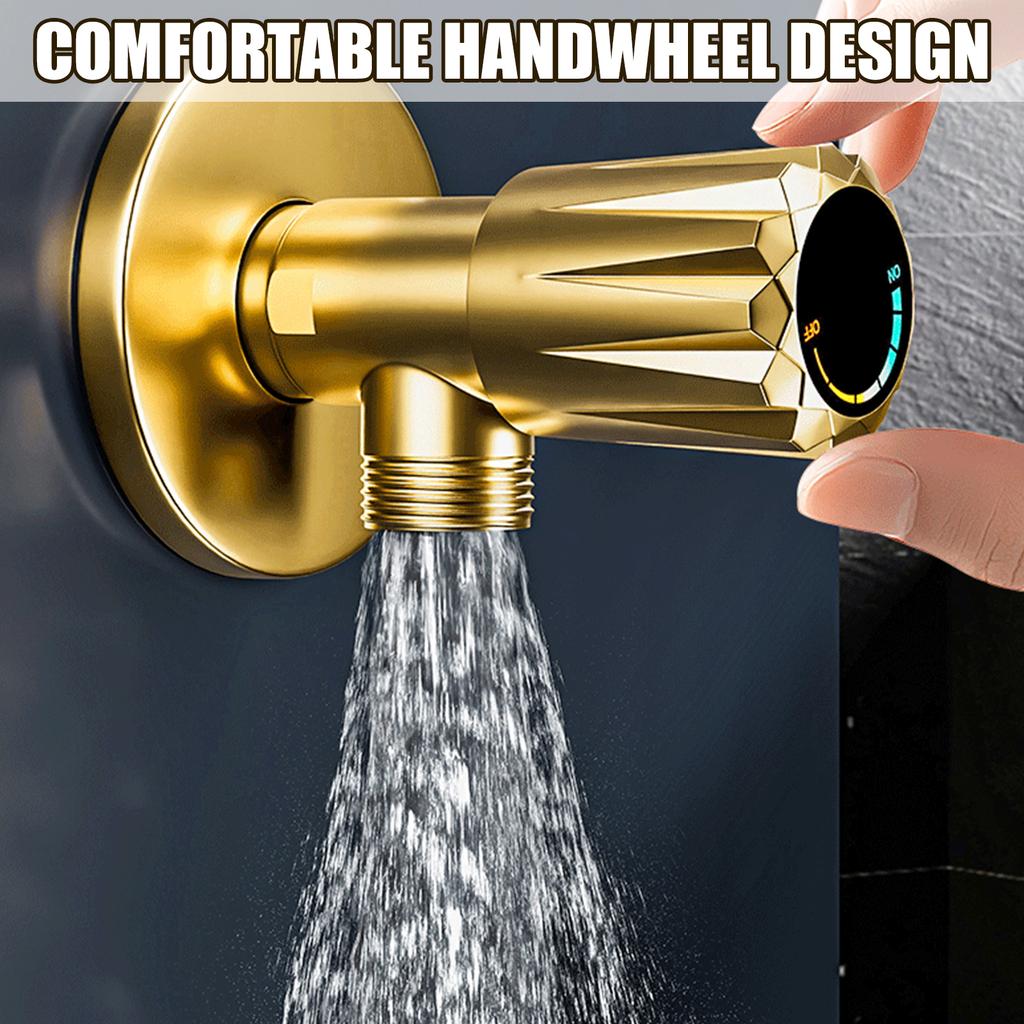 Mosazné 1/2palcové uzávěry vody Univerzální regulační ventily průtoku vody Horká/studená voda Úhlové uzavírací ventily