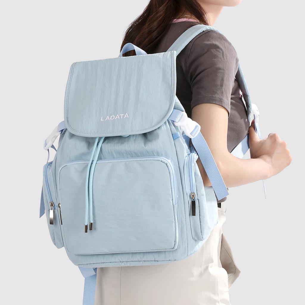 Korean version ins wind college backpack women's niche lightweight nylon backpack women's fashion travel outdoor sports backpack