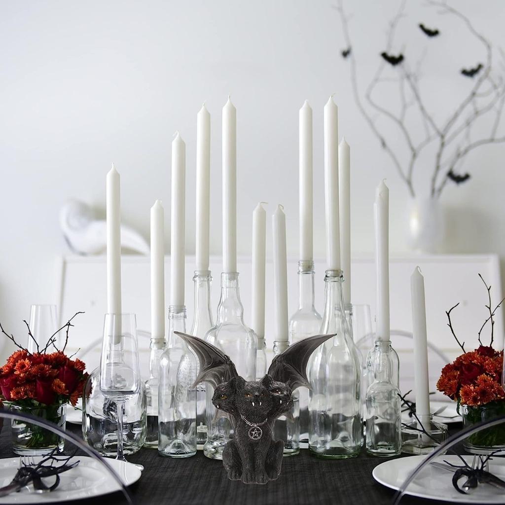 Three Headed Black Cat Pacific Giftware Resin Figurine with Wings, Indoor/Outdoor Decor for New HomeOwners, Newly Weds, and Neighbors