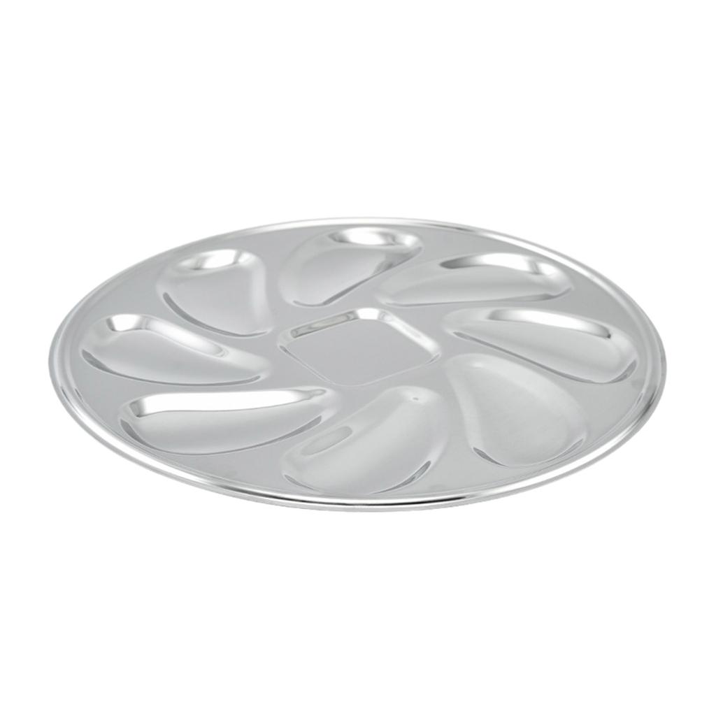 Rust Resistant Tray Oyster Mussel Plate Shellfish Tray Round Seafood Plate Stainless Steel Material for Mussels and More
