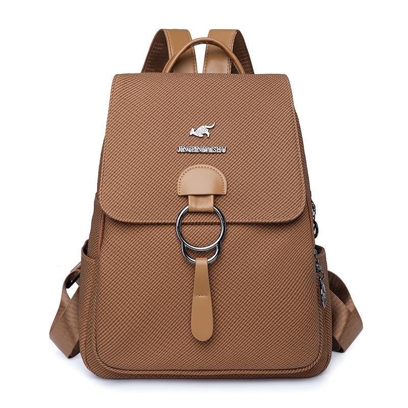 Fashionable Soft Leather Large-capacity Travel Backpack, Dual-purpose Single-shoulder Schoolbag Casually
