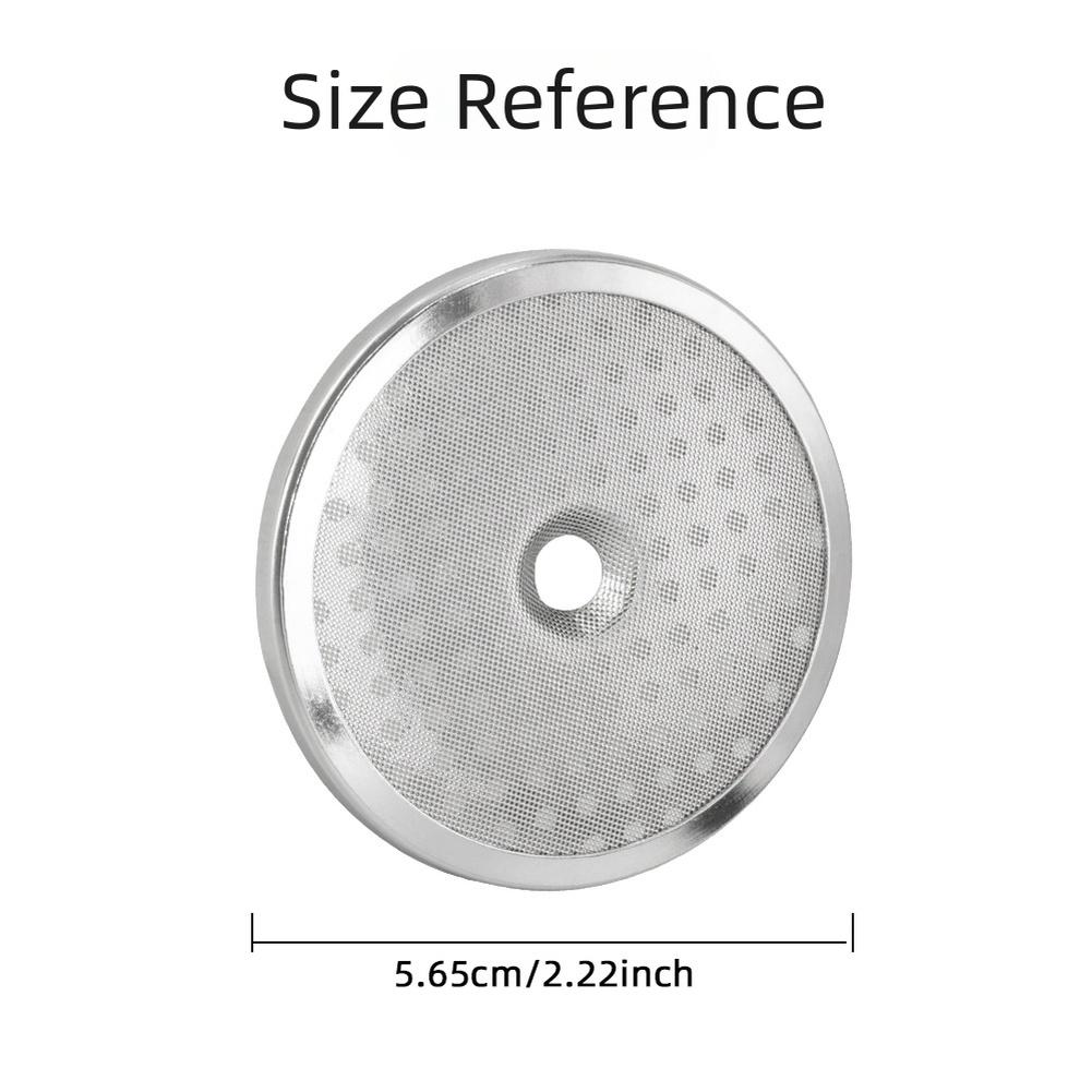 56.5mm Filter Sheet Coffee Machine Filters 5.65*5.65cm Stainless Steel Round Filter Screen Shower Head Replacement Compatible