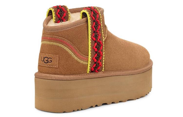 UGG Classic Ultra Mini Braid Boot Chestnut Women's 1138491-CHE