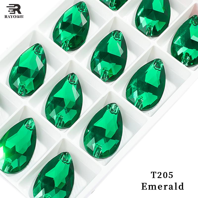 K9  Supplier AB Crystal Glass Sew-on Beads Drop Shape Wedding Dress Decor Sewing Rhinestones Glue Applique Technique