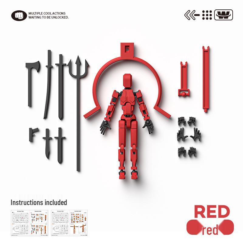 

3-е поколение 13-Кукла-талисман: 3D-печатный подвижный манекен с 13 шарнирами для DIY и снятия напряжения