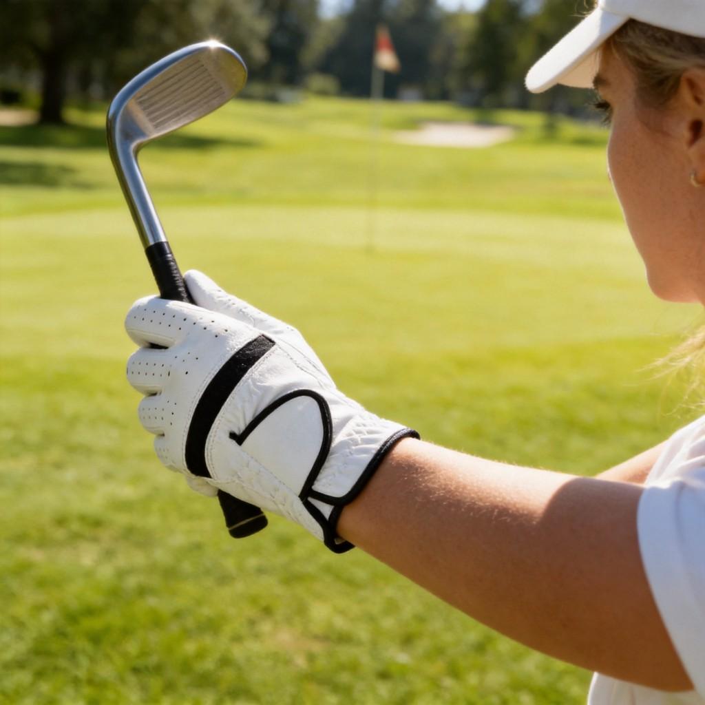 Leder-Golfhandschuhe für Damen und Herren mit atmungsaktivem PU-Material für Outdoor-Sport und Sonnenschutz