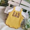 Pet Hair Reduction Shirt Ribbed Sleeveless Dog T-Shirt, Breathable Girl Vest Shirt, Soft Fabric Top Summer Puppy Outfit for Small Dogs Bichon