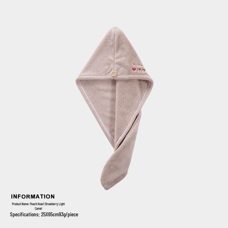 Tuqiang Hair Drying Towel - Absorbent & Cute Embroidery Bath Cap