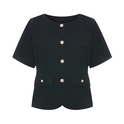 Tview Simple Round Tweed Jacket_V6B-Cjk004