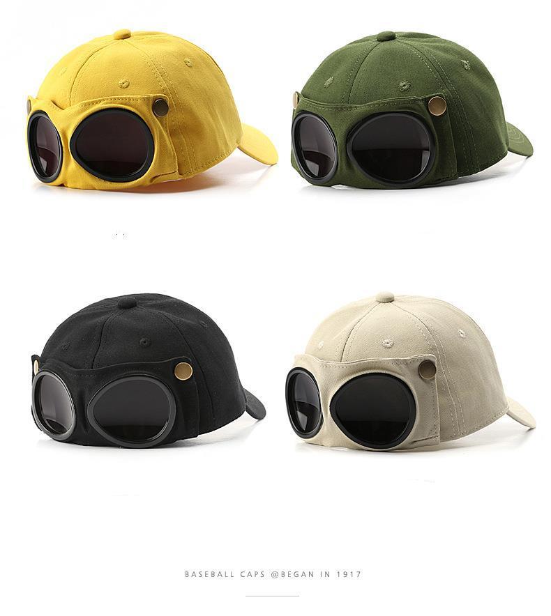 

Korean version of female personality ins tide brand flying glasses hat outdoor mountaineering fishing male sun shade baseball ca 56-62cm зелений