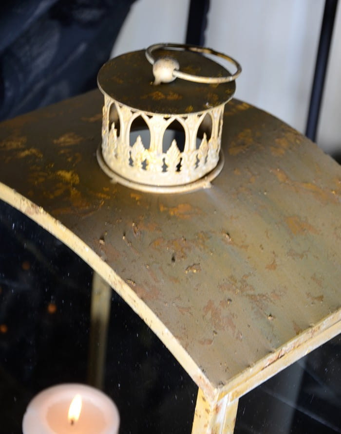 Decorative lantern gold vintage chic 46 cm