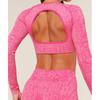 Gymshark Adapt Animal X Whitney Long Sleeve Crop Top Electric Pink    Sorbet Yellow b5c9X Kdh4