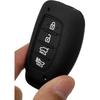 Silicone Protector Key Fob Cover Case fit for Hyundai Sonata Elantra Tucson Keyless Entry Key Fob (NOT Fit Flip Key) (Black2)