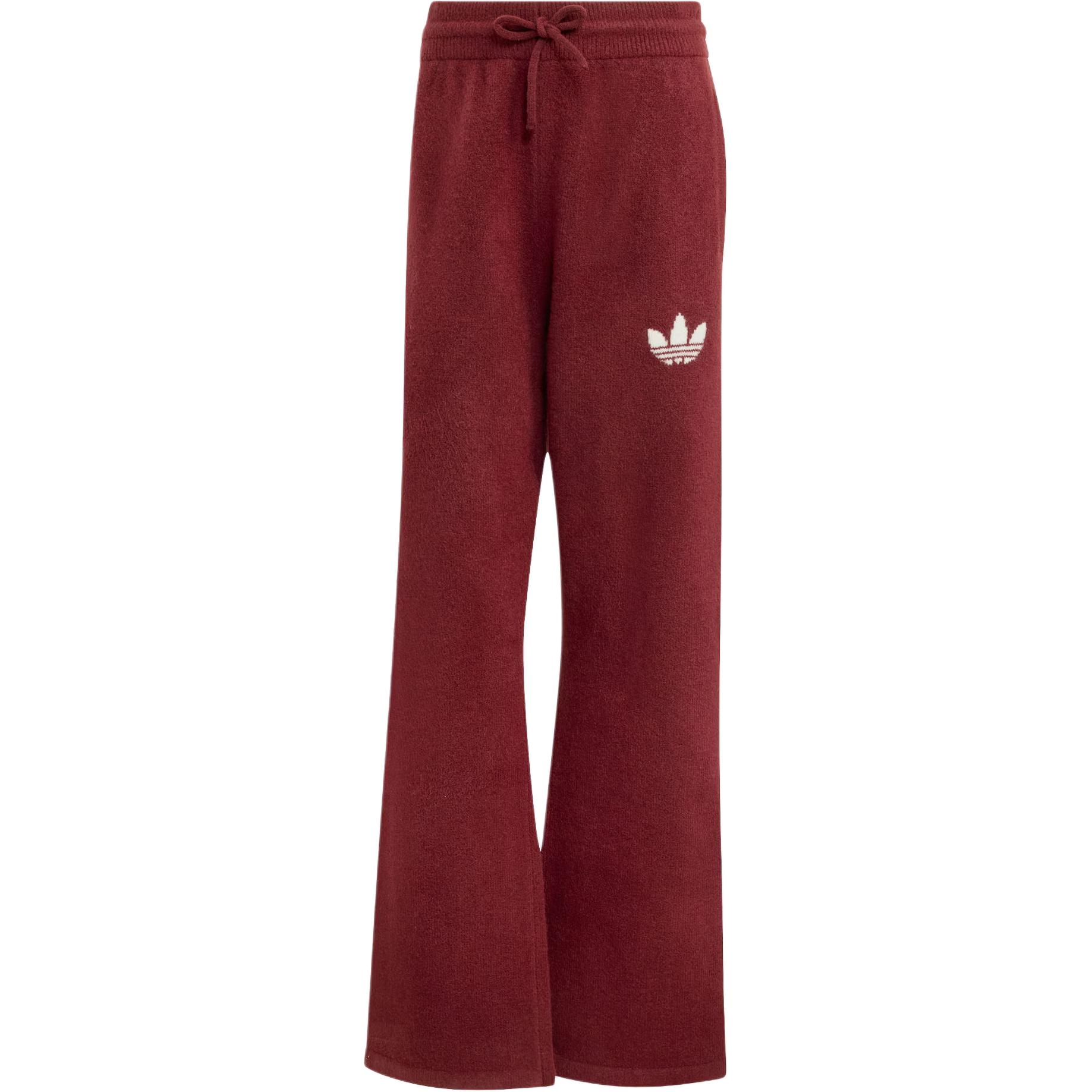 

Adidas Originals Women Athletic Dept Soft Knit Elastic Waist 3-Stripes Casual Track Pants Shadow Red KF2533 L