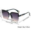 Vintage Rimless Square Sun Glasses Fashion Oversized Sunglasses For Women Men Eyewear Luxury Design Uv400 Female Shades