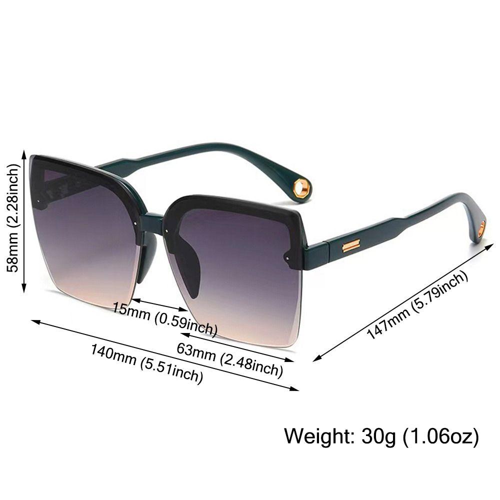 Vintage Rimless Square Sun Glasses Fashion Oversized Sunglasses For Women Men Eyewear Luxury Design Uv400 Female Shades