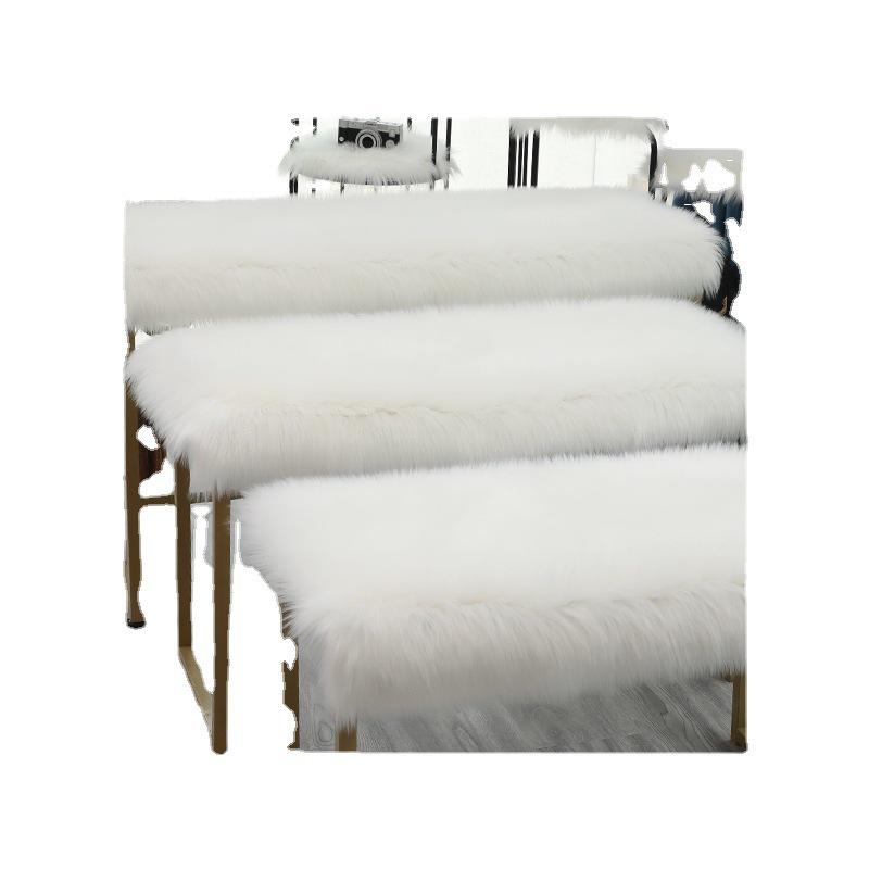 Plush White Fur Mat for Window Display, Cabinet Padding, Shoe Cushion, or Booth Carpet