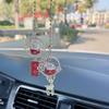 Bricoles DIY Pendentif Rétroviseur Intérieur de Voiture Pendentifs Chat Porte-Bonheur Pendentifs à Suspendre pour Voiture Décoration de Pièce