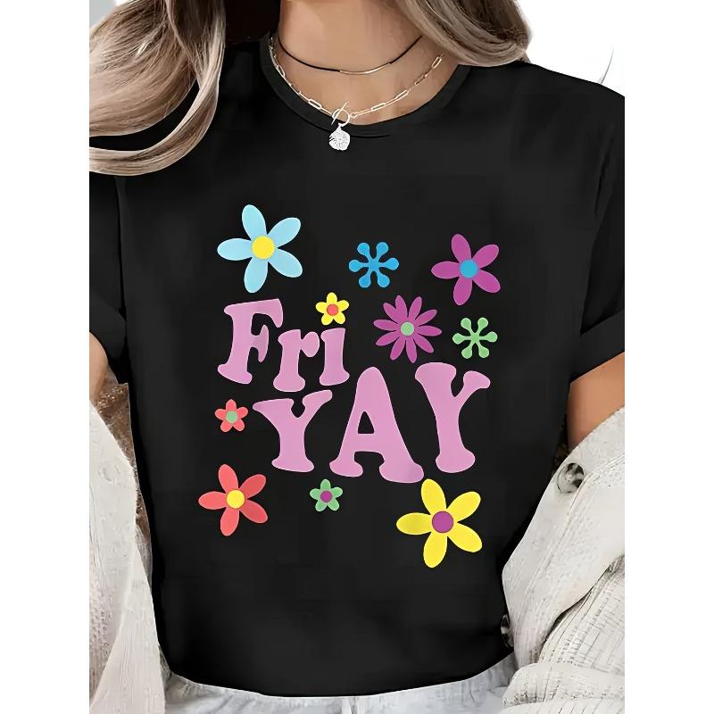 

Women s Short Sleeve Crew Neck T-Shirt - Summer & Spring Casual Blouse, Machine Washable Opaque Top with Short Length Regular Fit, Women s Clothing S чёрный