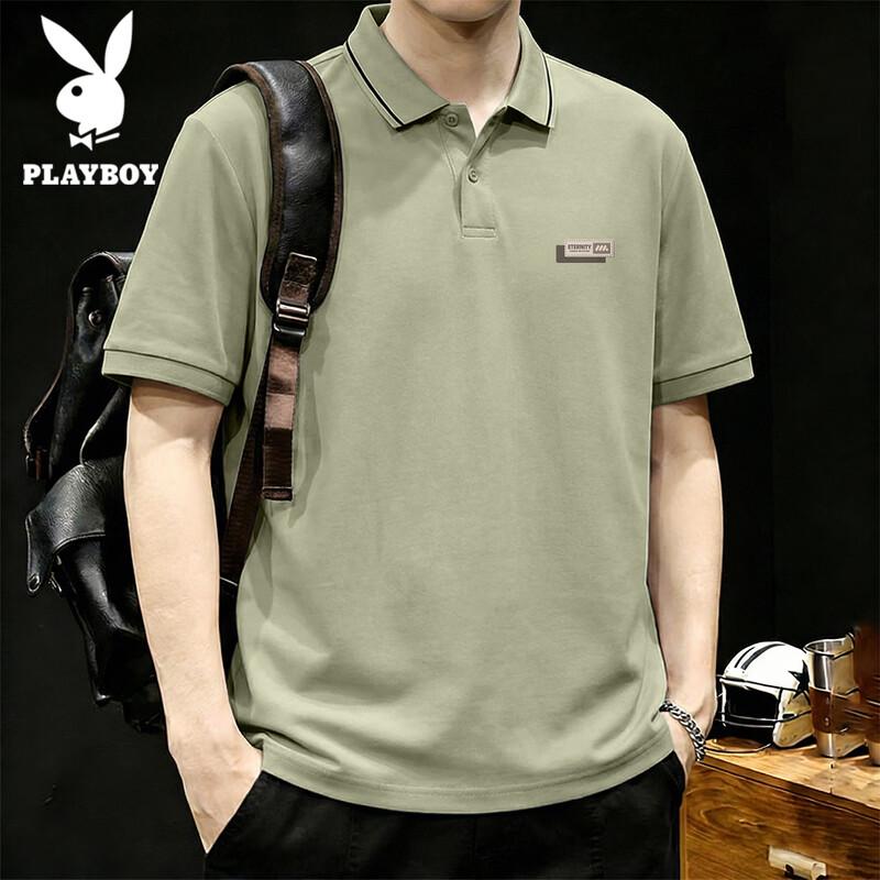 PLAYBOY Men s Short Sleeve Lapel Polo Shirt 2XL