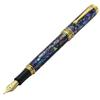 Xezo Maestro Fountain Pen, Medium-Fine Nib (0.45mm) - Gift of Writing Series, 18K Gold Plated, Paua Shell, Handmade - 1 Count