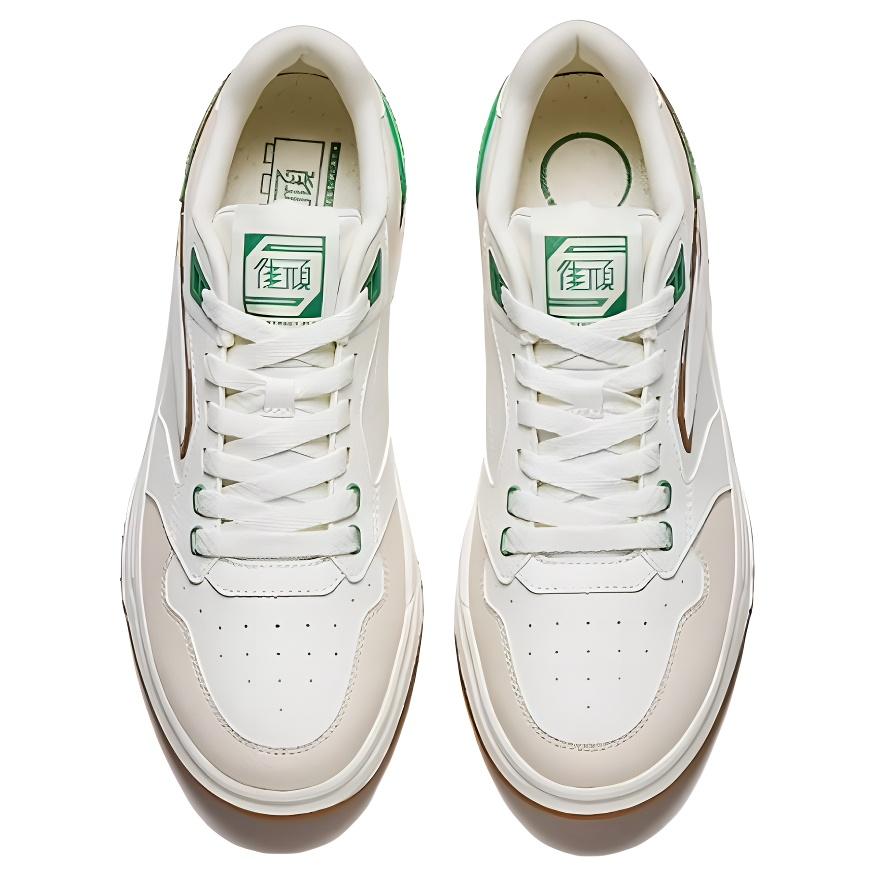 Anta Street Fun 3 Simple Versatile Wraparound Non-Slip Low-Top Skate Shoes Men Sneaker White Blue 112538051-1