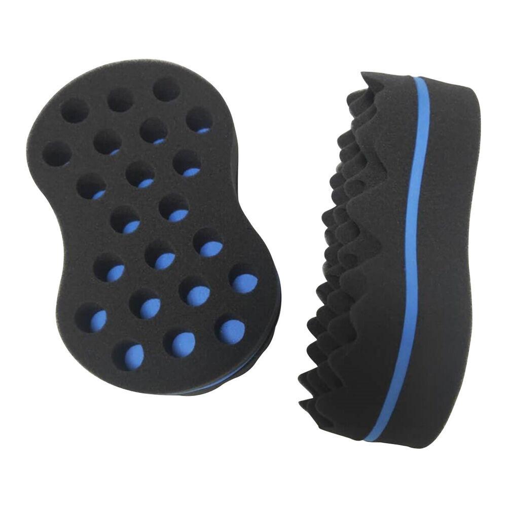 Oval Barber Locking Hair Brush Afro Curl Wave Multi-holes Double Sided Sponge