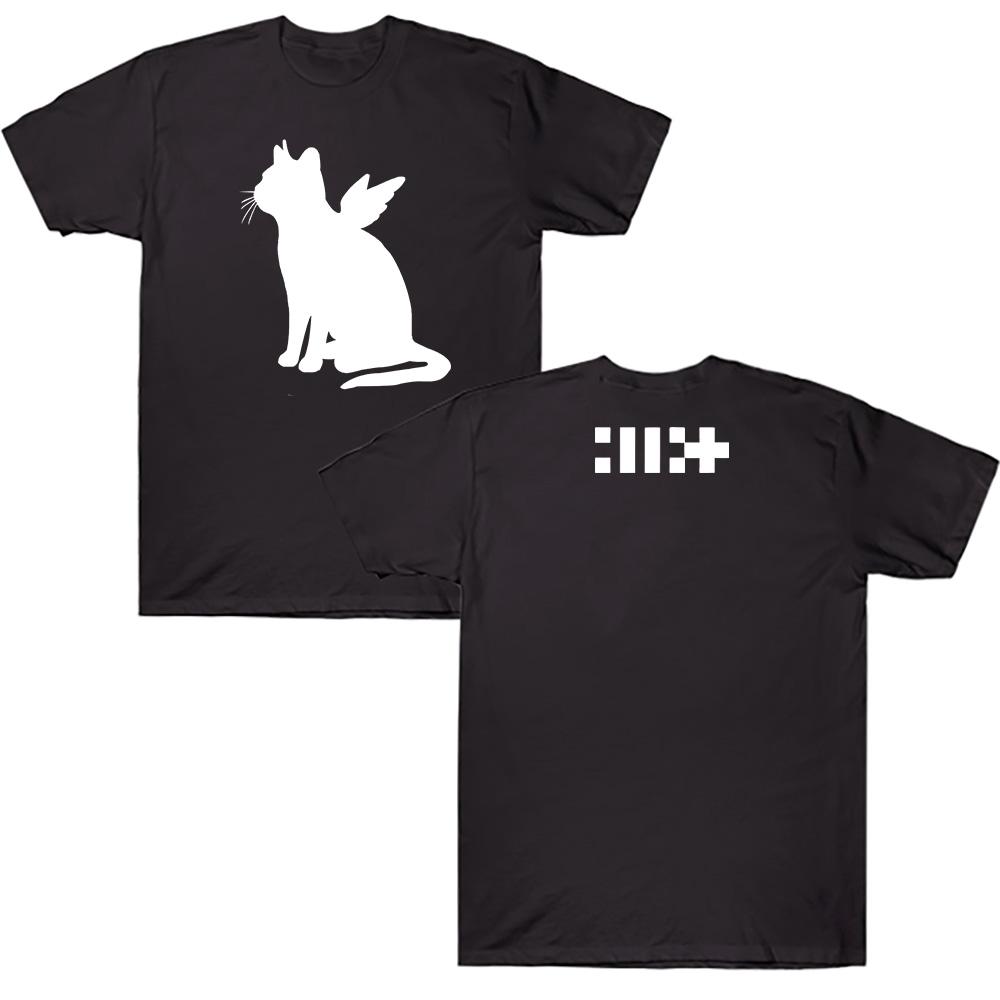 

Футболка ILLIT Kpop Girl Band ILLIT Bomb The Album Принт Кошка Ангел Одежда в корейском стиле Хлопок Женская Мужская Футболка Повседневная Футболка Y2K 4XL