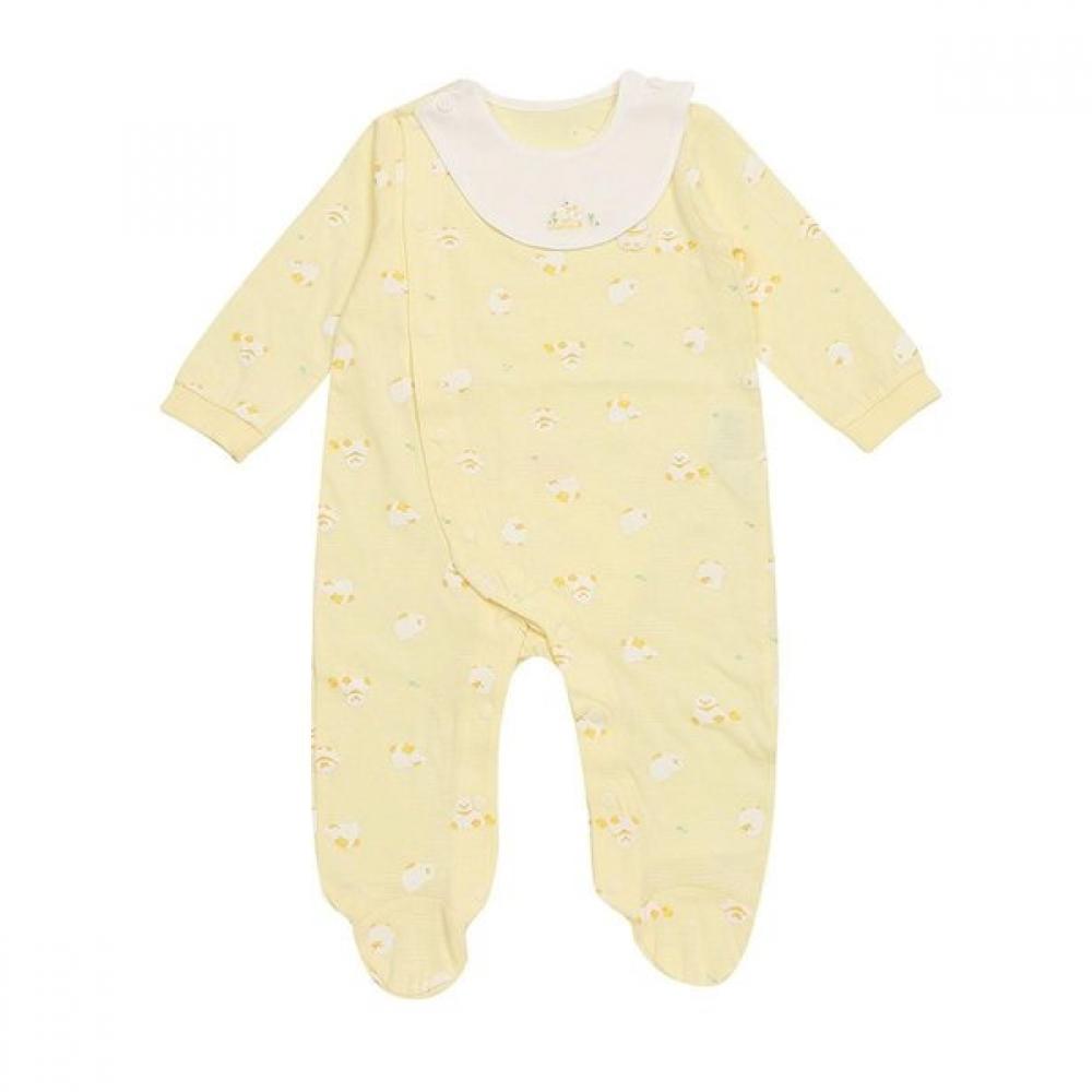 ABSORBA Baby Romper + Bib Set Cotton Modal Yellow  A1110616 