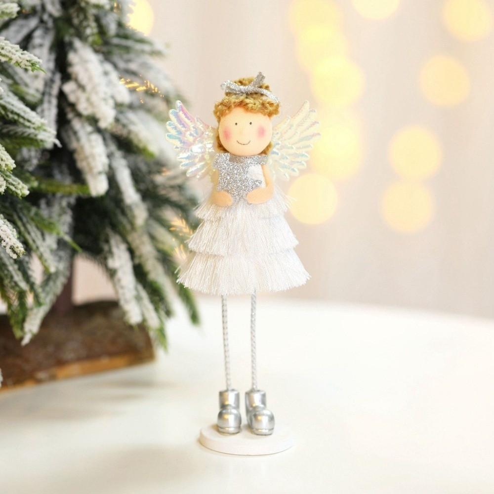 New Christmas Decor Angel Girl Figurine 15cm Cute Fairy Elf Figurine Desktop Ornament Creative Angel Thoughtful Gift