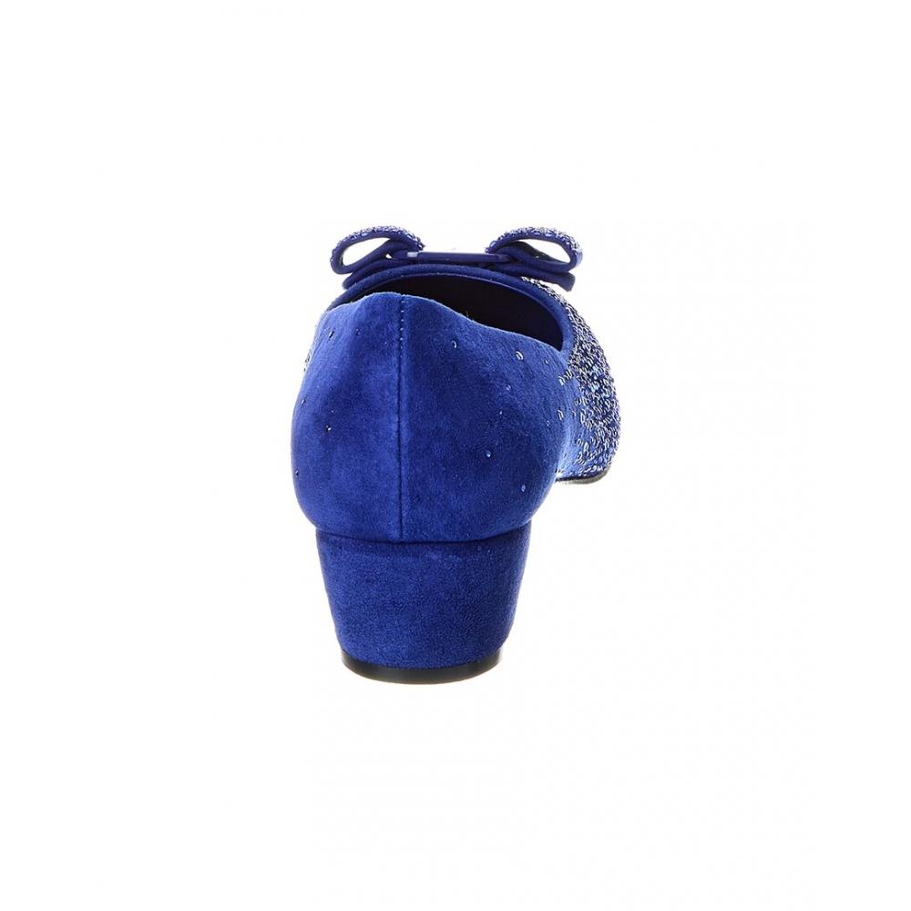 Salvatore Ferragamo Vara Suede Pump Blue