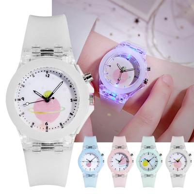 Watch Women Fashion Silicone Candy Color Luminescent Student Watches Girls Quartz Clock Cute Little Fresh Wristwatch