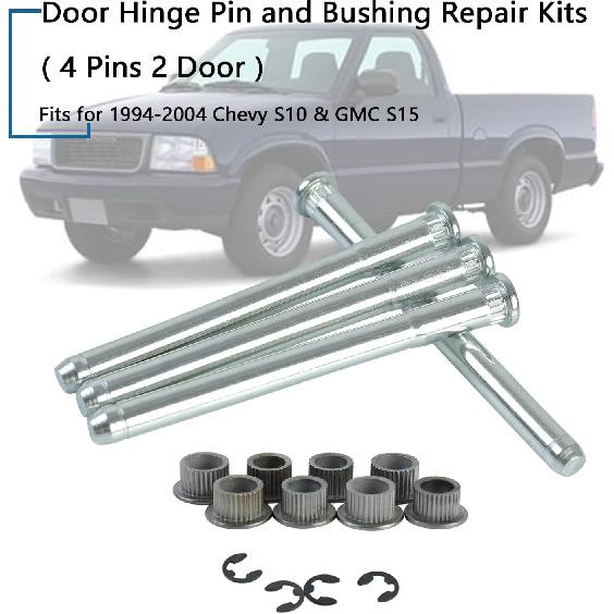 Door Hinge Pin And Bushing Repair Kits Compatible With Chevy S10 GMC S10 Pickup Blazer GMC S15 Pickup 1994-2004 Sonoma Jimmy Oldsmobile Bravada Door