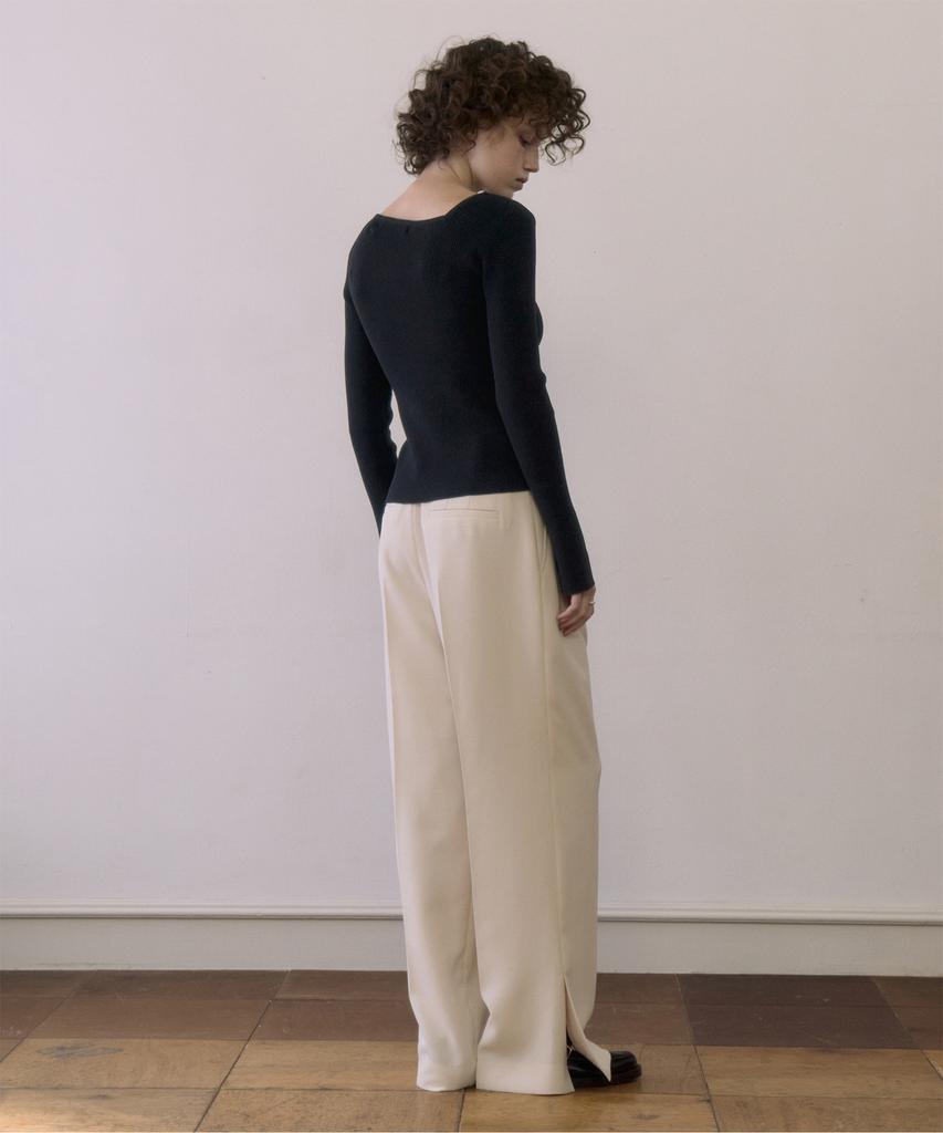 JUCYJUDY Contrast Waist Wide Pants Jzpt124A