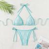 Womens Sexy Backless Lace Tie Side Triangle Bikini Set Swimming