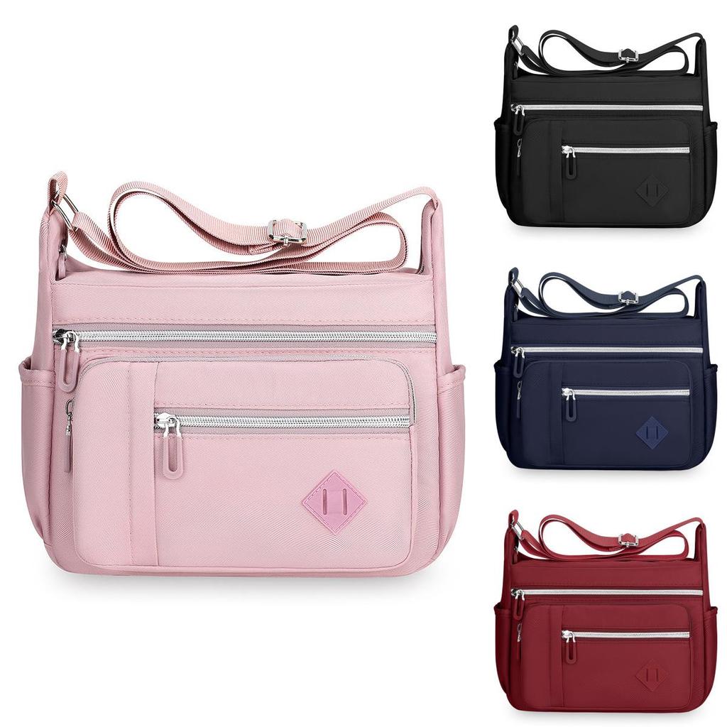 Womens Nylon Urban Crossbody Bag With Zipper Pocket For Daily Use