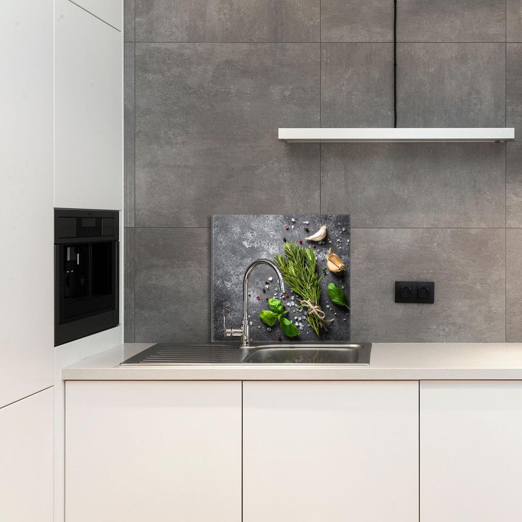 PANEL SZKLANY DO KUCHNI 65x60 Przyprawy