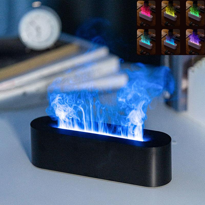 Simulierte Bunte Flamme Aromatherapie Maschine Ätherisches Öl Expander Flamme Luftbefeuchter Haushalt Hohe Nebel Aromatherapie Maschine Atmosphäre Licht