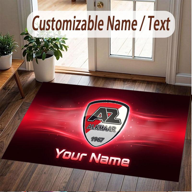 Tappeto Personalizzato Stampa Modello AZ Alkmaar Nome Testo Morbido Antiscivolo Tappeto per Pavimento per Decorazione Interna della Casa