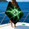 Green Bremen Emblem Beach Towel - Soft, Absorbent Microfiber, Lightweight, Ideal for The Beach, Parties, Travel, Camping fan gifts