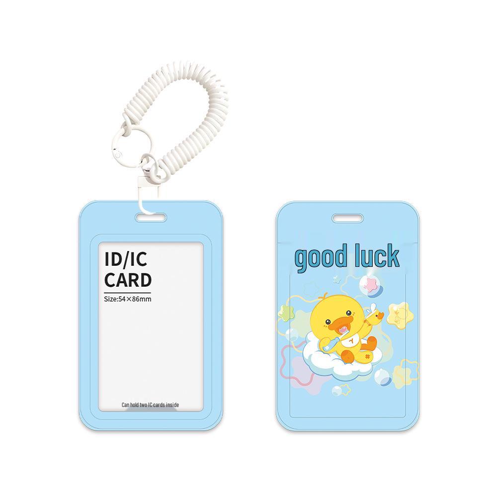Platypus Cartoon ID Card Holder & Keychain for Students