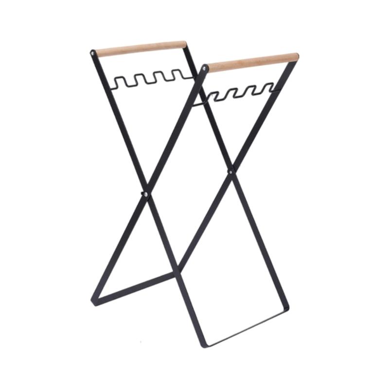 Multipurpose Outdoor Trash Bag Holder with Ergonomic Designs Garbage Bag Folding Bracket for Comfortable Carrying