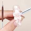 Double-headed Carving Brush, Nail Art Pen with Stainless Steel Tip and Wooden Handle, Multi-functional Nail Art Tool, Can Be Used for Carving, Waxing