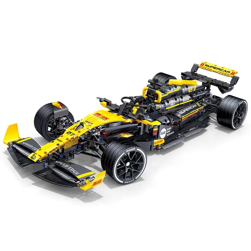 MOC Technical JKC7205 Racing 1:8 Rennfahrer 27 Formel Baustein Fernsteuerung Beleuchtung Rennen Renault F1 Spielzeug Geschenk für Kinder