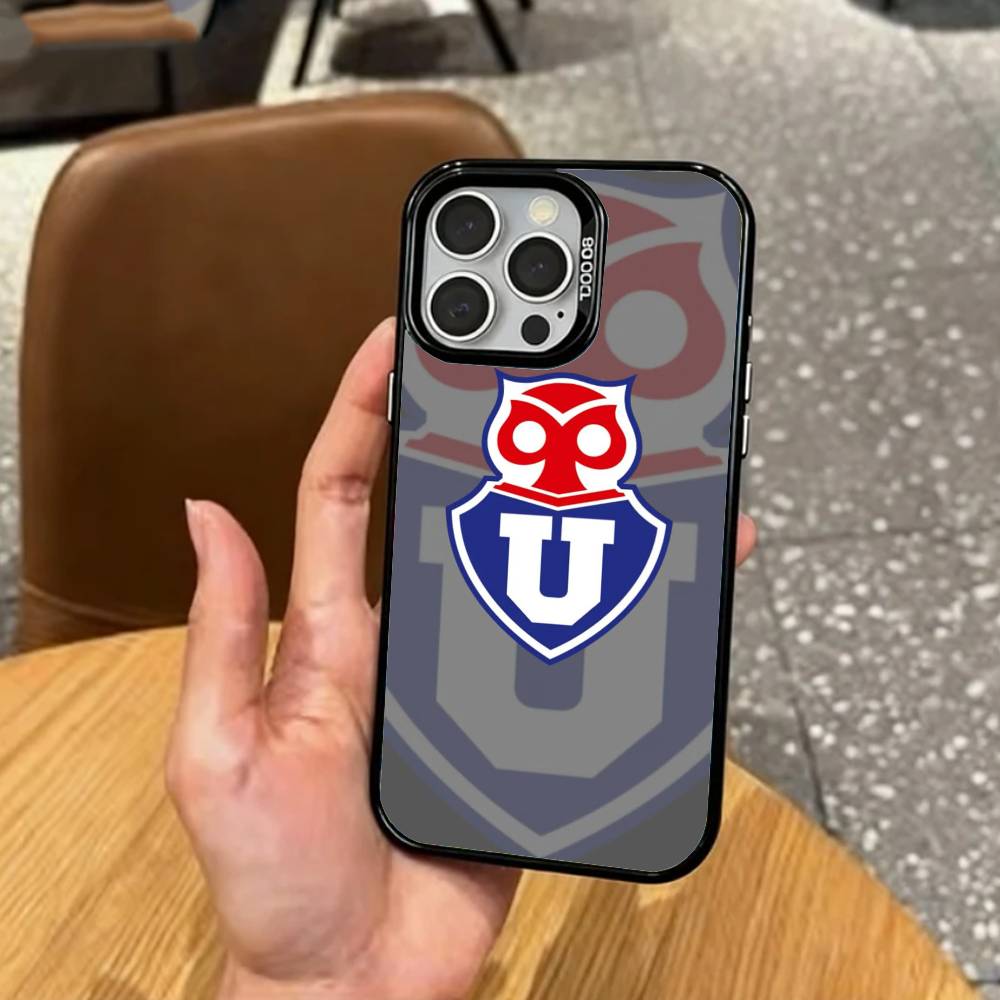 C-Chile U-University L-Logo Phone Case For iPhone17,16,15,14,13,12,11 Plus,Pro Max Colored Silver Plated Inside Cover