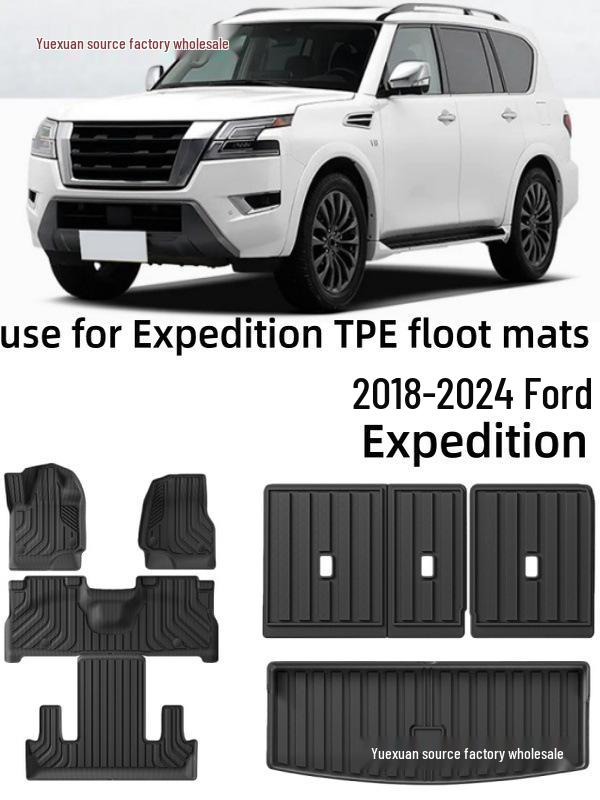 Ford Expedition 2018-2024 Car Floor and Trunk Mats - Conqueror TPE Series.